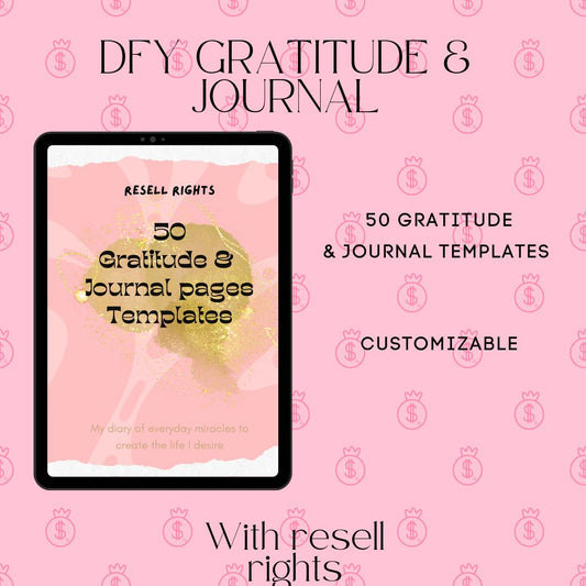 DFY 50 GRATITUDE & JOURNAL TEMPLATES (RESELL RIGHTS)